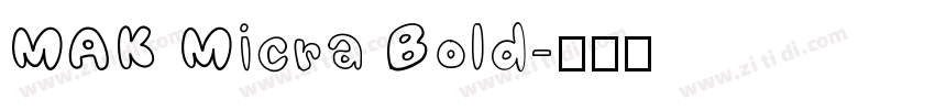 MAK Micra Bold字体转换